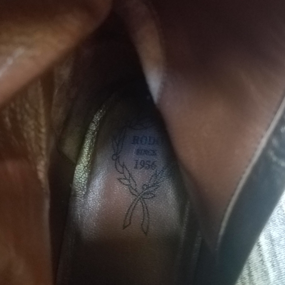 Rodo Metallic Leather Italian Boots - Picture 4 of 7